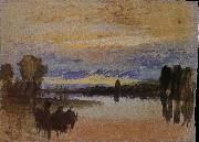 Joseph Mallord William Turner Sunset near the lake china oil painting artist